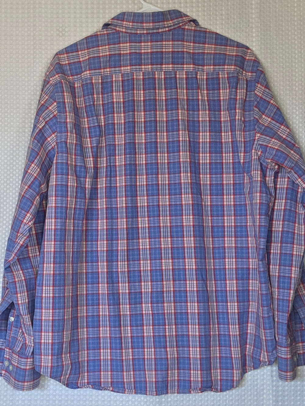 Banana Republic Plaid Button Down Shirt Men XL Blue Red Casual - Picture 4 of 8